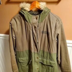 Army green maternity anorak Gap jacket